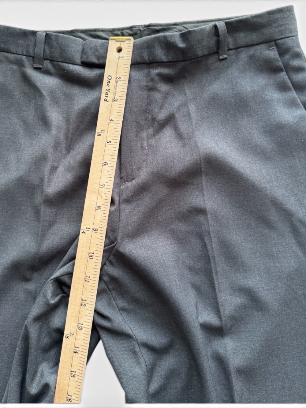 CALVIN KLEIN Gray Dress Pants Men’s Size 20 Regular Flat Front - Picture 7 of 9